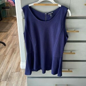 Eileen Fisher navy sleeveless sweater size large